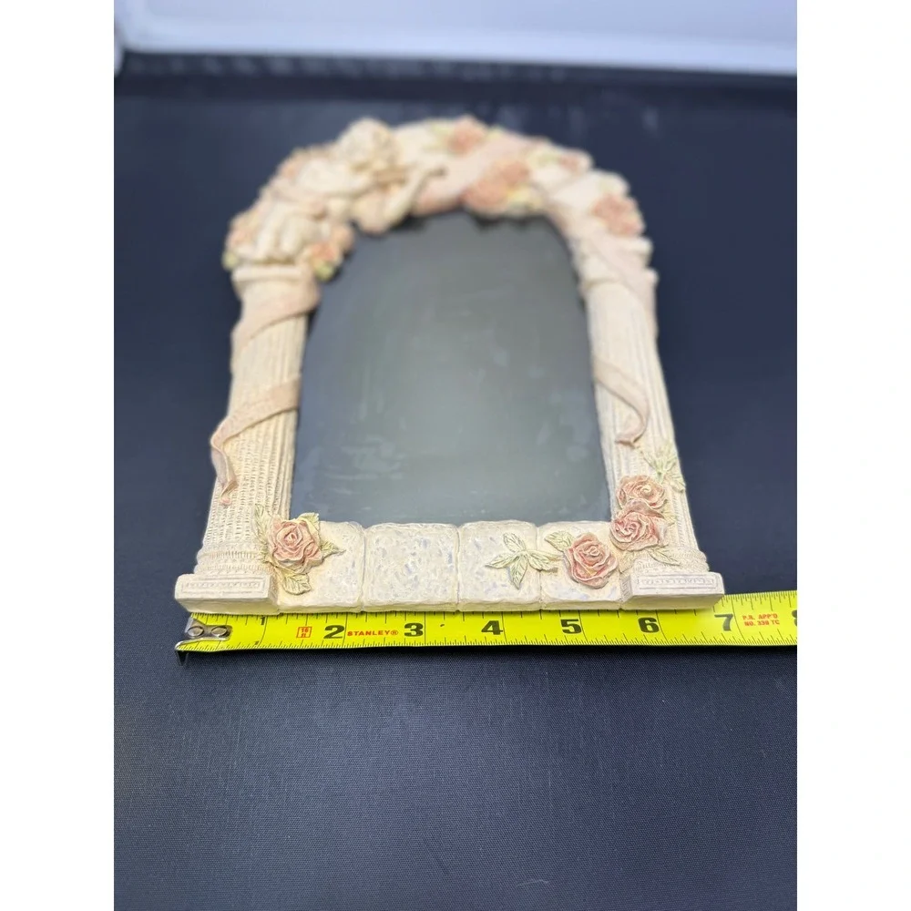 Hand‎ Painted Cherub Picture Frame Angel Violin renaissance decor holds 6 x 4.5